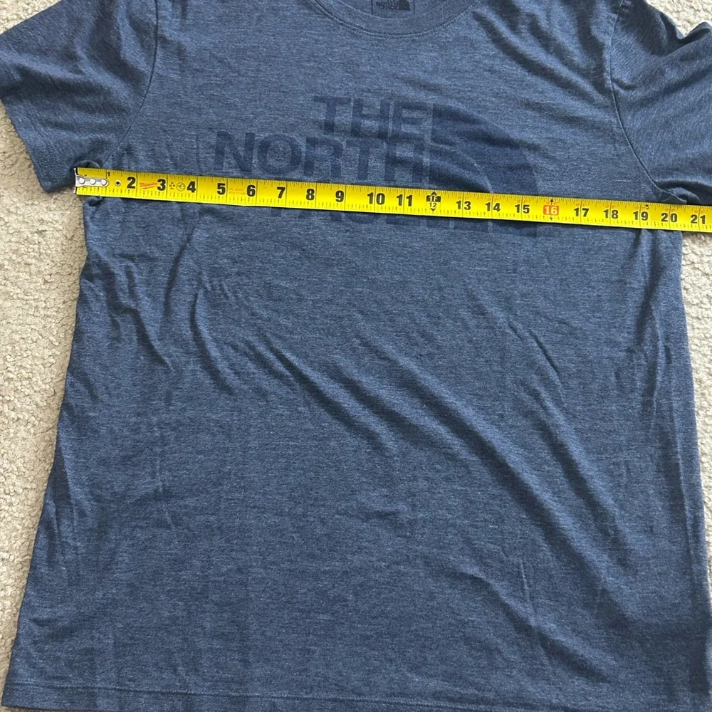 The North Face T-Shirt Men’s Large Half Dome Logo Blue Heather